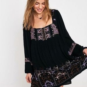 Free People Rhiannon Embroidered Babydoll Dress